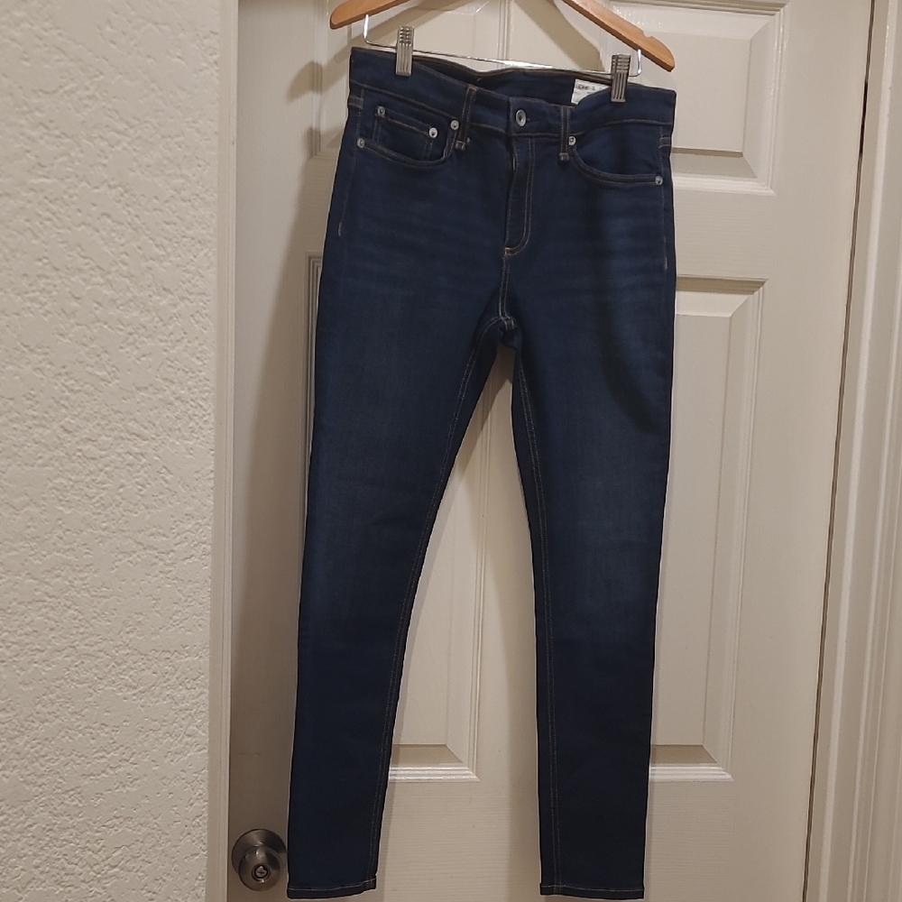 New Rag And Bone Dark Blue Women's Jeans "Cate" Midrise Ankke Skinny